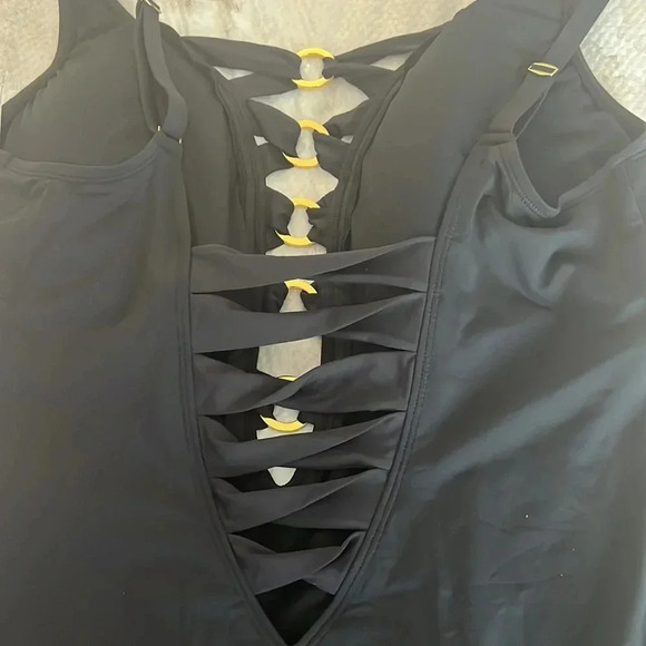 BLEU BY ROD BEATTIE RING ME UP ONE PIECE PLUNGE SIZE 20W - Picture 7 of 9